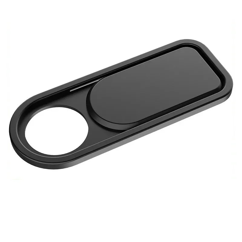 Black sliding privacy camera cover for phones, tablets, and laptops