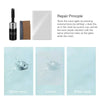 Windshield crack repair kit showing the process of opening, repairing, and finishing a glass crack.