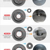 Diagram showing four rings for a Car Windshield Debris Protector Sleeve with varying shaft sizes.