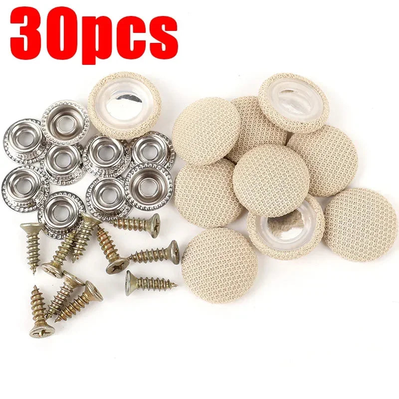 30 pieces of car roof headliner repair buckles and screws with anti-rust coating
