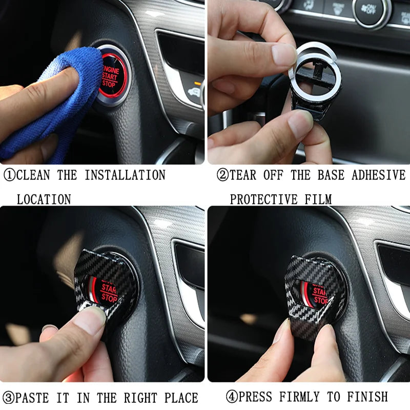 Schritt-für-Schritt-Anleitung zur Installation eines Abdeckers für die Zündtaste des Autos