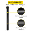 A black heavy-duty steel tie rod removal tool with a corrosion-resistance coating and a knurled handle for a firm grip.